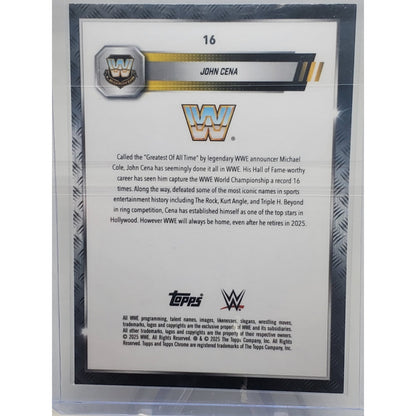 John Cena | 2025 | WWE | Topps Chrome Sapphire | Legendary | 17 Championship |