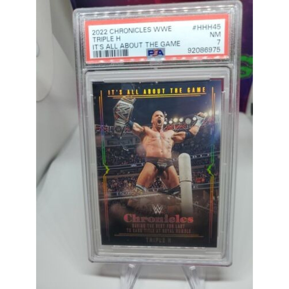 2022 Panini Chronicles WWE It's All About The Game Triple H #HHH-45 PSA 7 P