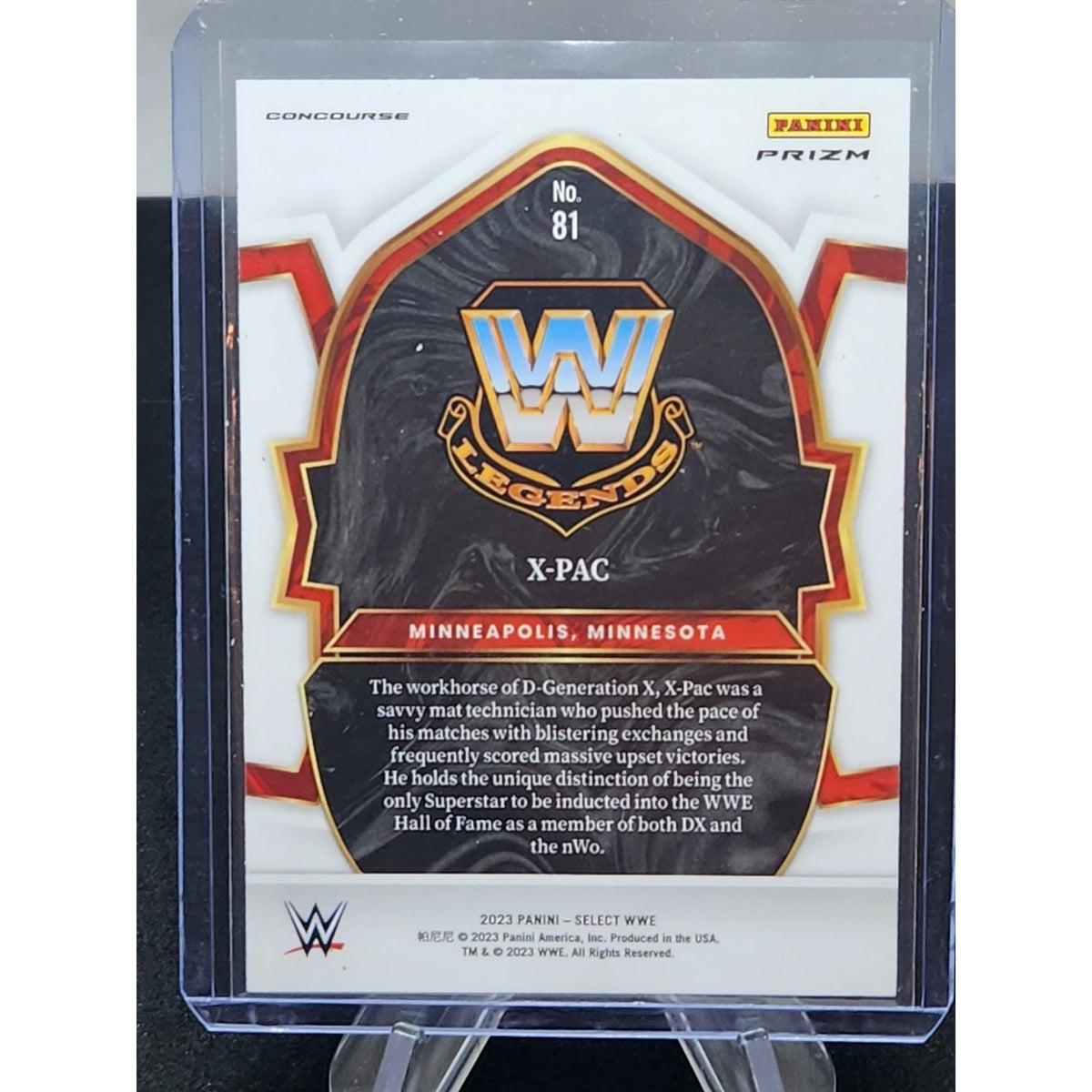 2023 #81 X-Pac Panini Select WWE Legends Orange Flash Prizm