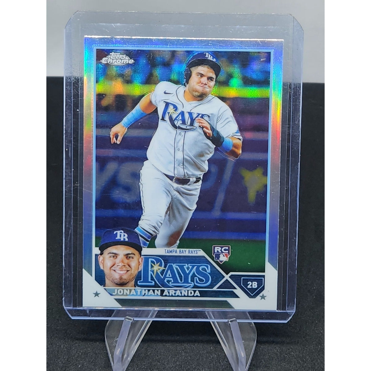 2023 Topps Chrome Jonathan Aranda Tampa Bay Rays Refractor Rookie RC #18