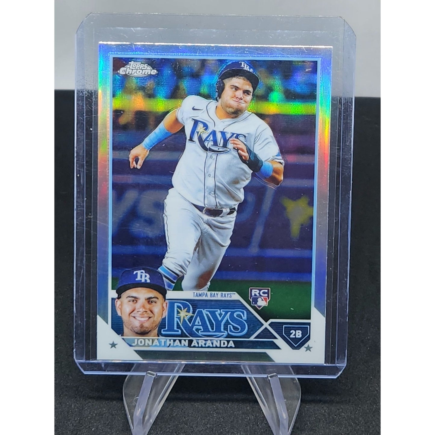 2023 Topps Chrome Jonathan Aranda Tampa Bay Rays Refractor Rookie RC #18