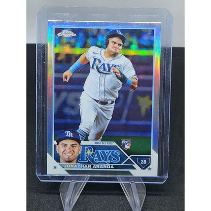 2023 Topps Chrome Jonathan Aranda Tampa Bay Rays Refractor Rookie RC #18