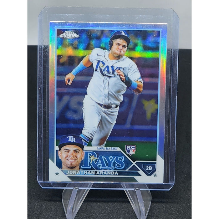 2023 Topps Chrome Jonathan Aranda Tampa Bay Rays Refractor Rookie RC #18