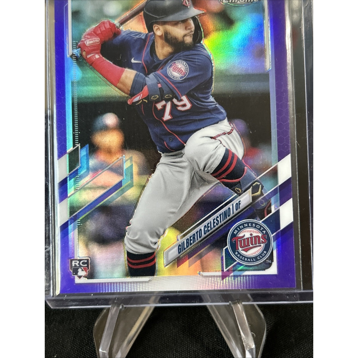 2021 Topps Chrome Update Purple Holo USC80 Gilberto Celestino RC / Pack Fresh