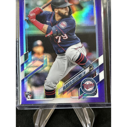 2021 Topps Chrome Update Purple Holo USC80 Gilberto Celestino RC / Pack Fresh