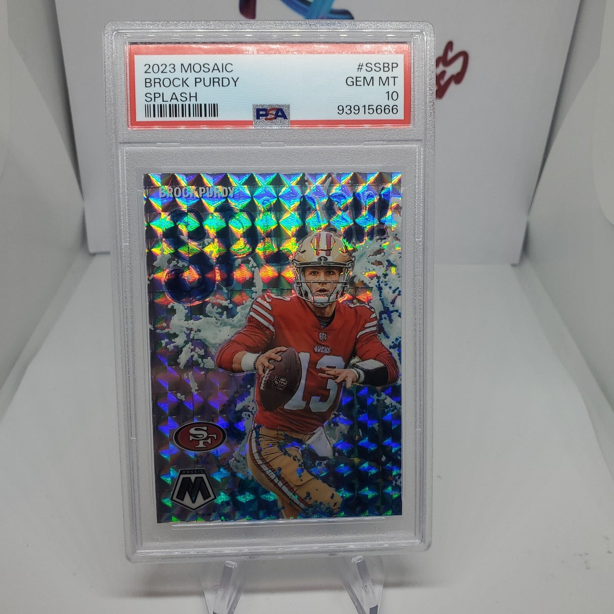 2023 Mosaic Brock Purdy Splash #SS-BP PSA 10 San Francisco 49ERS Low Pop MVP???