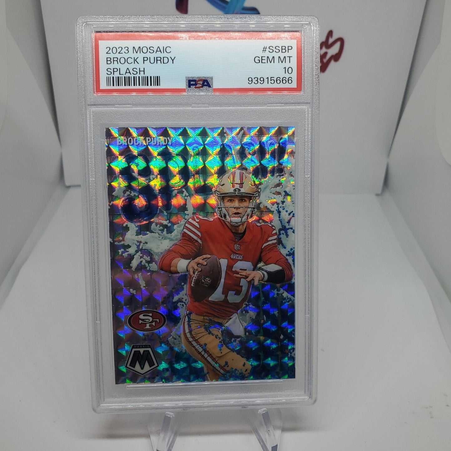 2023 Mosaic Brock Purdy Splash #SS-BP PSA 10 San Francisco 49ERS Low Pop MVP???