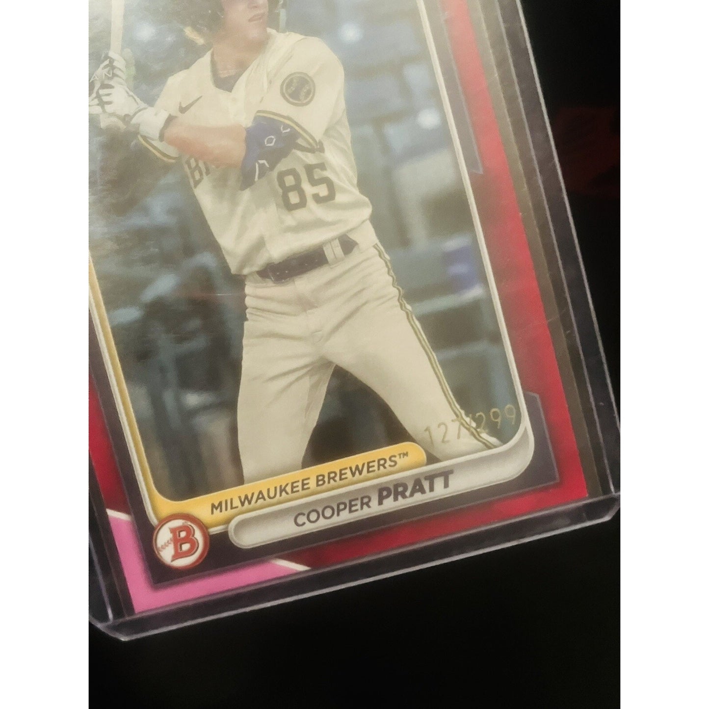 2024 Bowman - Prospects Fuchsia Border #BP-137 Cooper Pratt /299 (RC) - Pack New