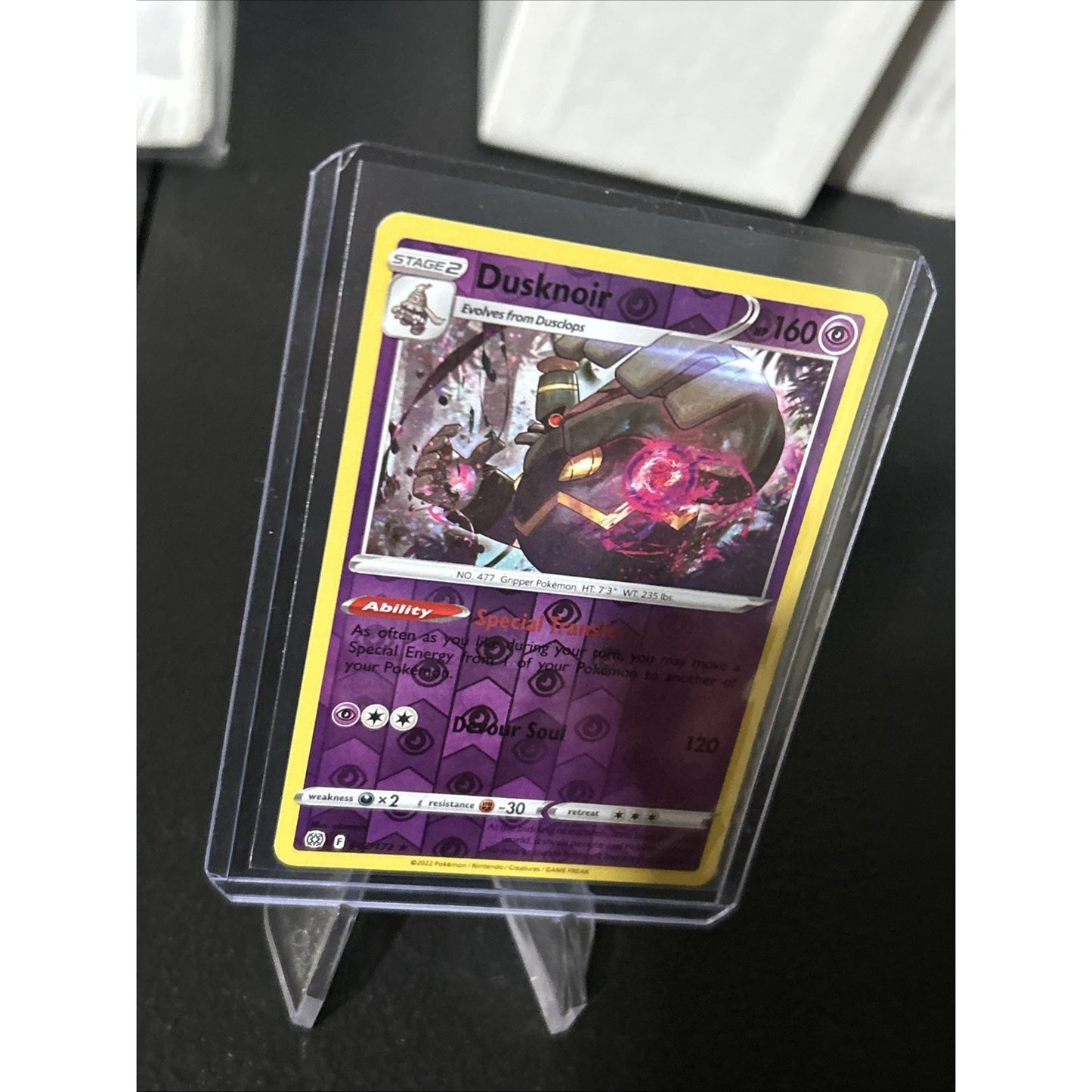 Pokemon TCG Dusknoir Sword & Shield: Brilliant Stars 062/172 Reverse Holo NM/M