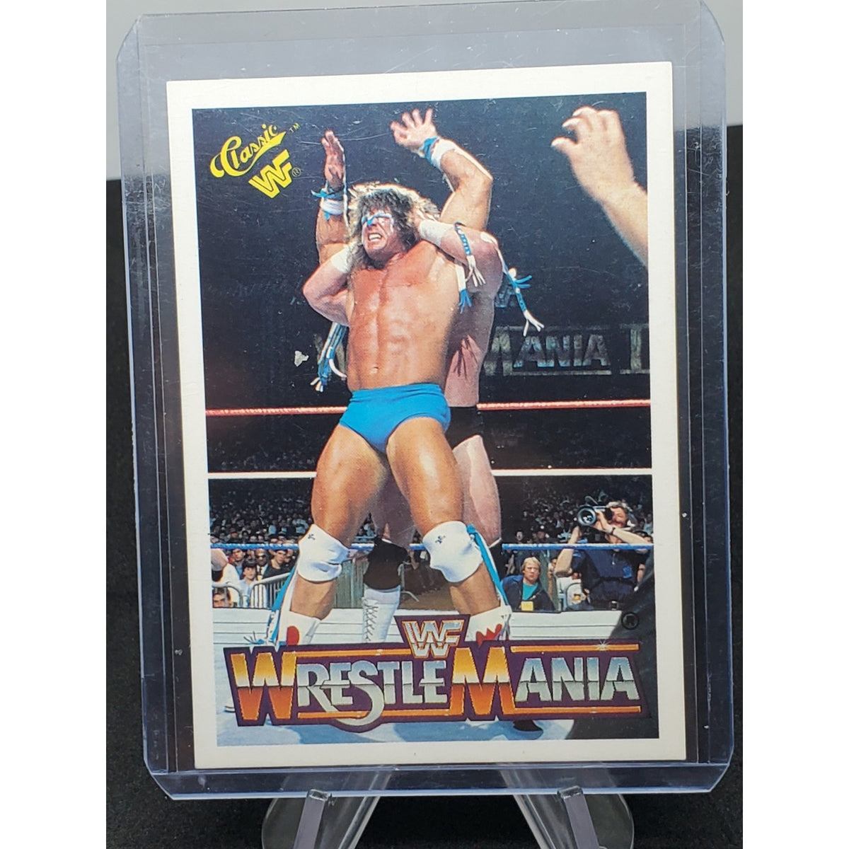 1990 Classic WWF The Ultimate Warrior #48 EX History Of Wrestlemania IV RC HOF