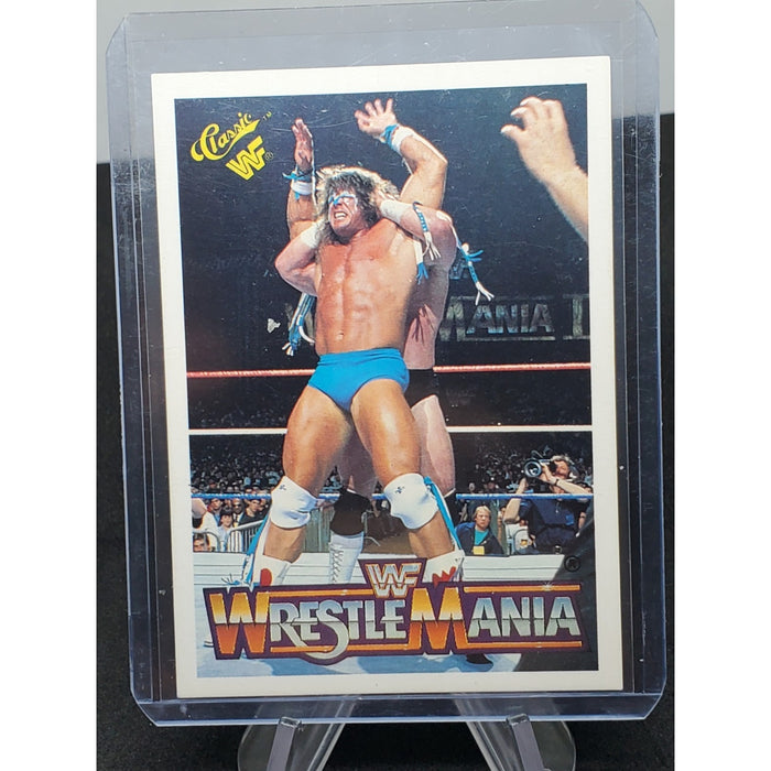 1990 Classic WWF The Ultimate Warrior #48 EX History Of Wrestlemania IV RC HOF