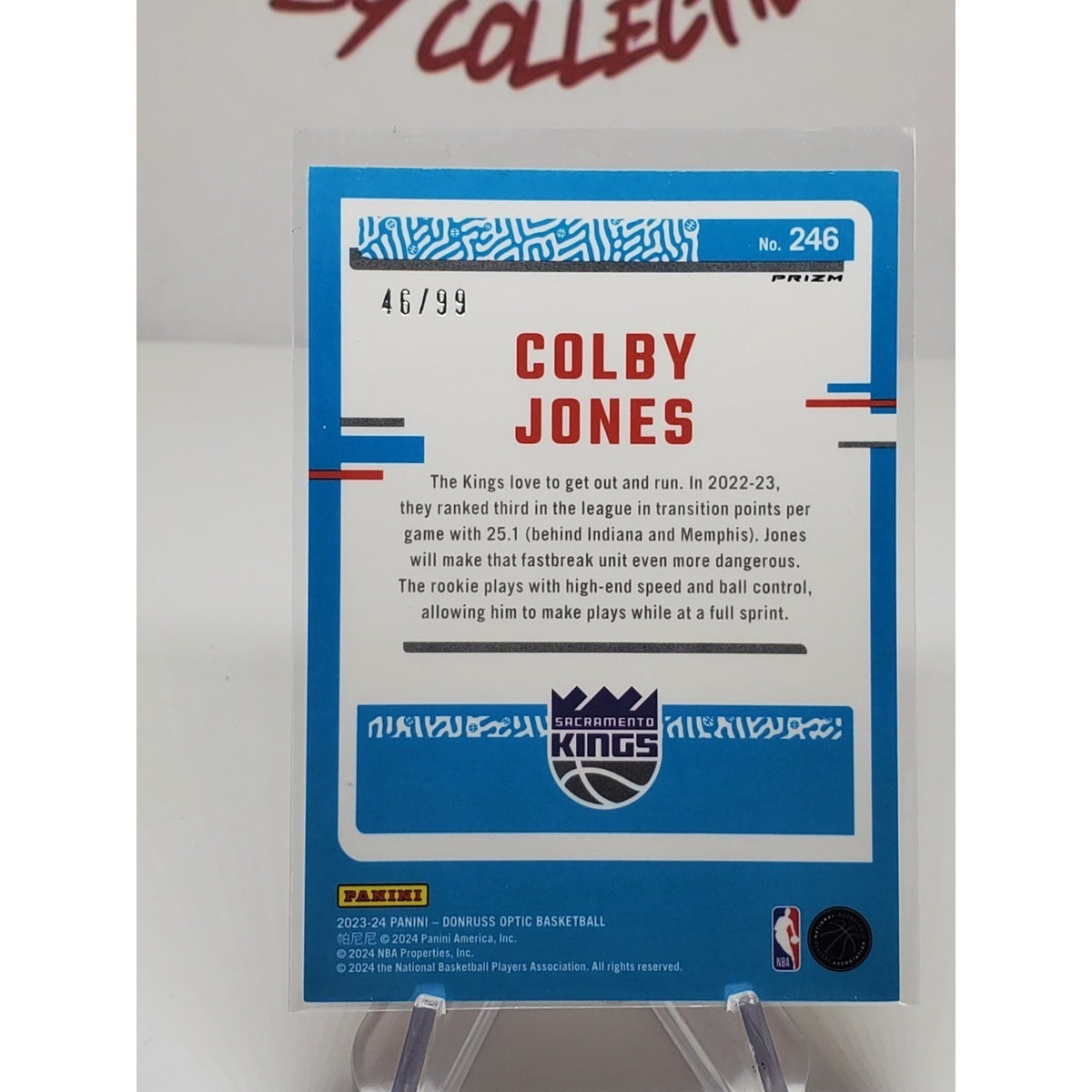 2023-24 Panini Donruss Optic Colby Jones Rated Rookie Orange /99 Kings