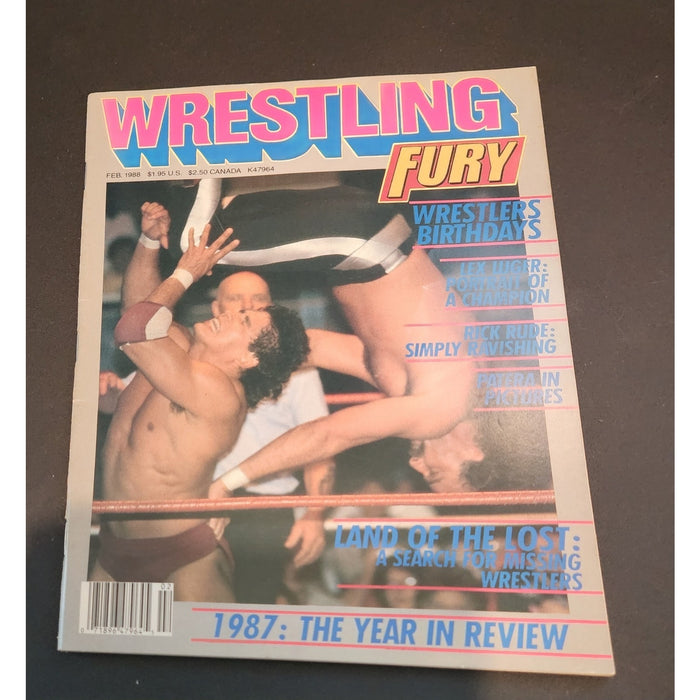 Wrestling fury magazine february 1988 rick rude lex luger lex luger wwe wcw nwa