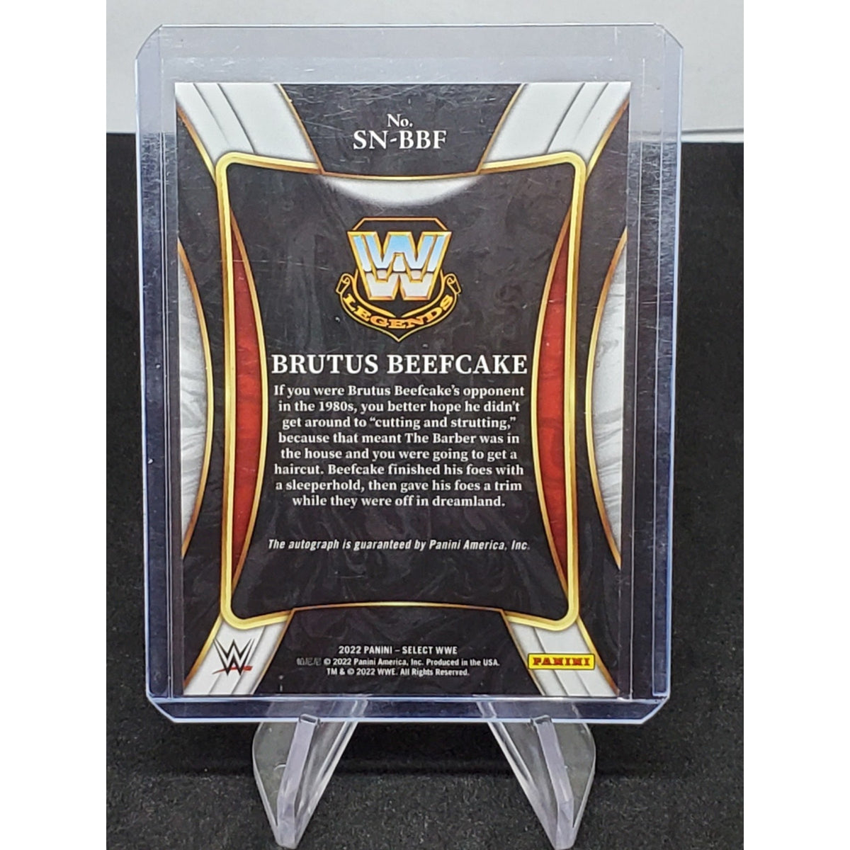 2022 Panini Select WWE - #SN-BBF Brutus "The Barber" Beefcake Auto