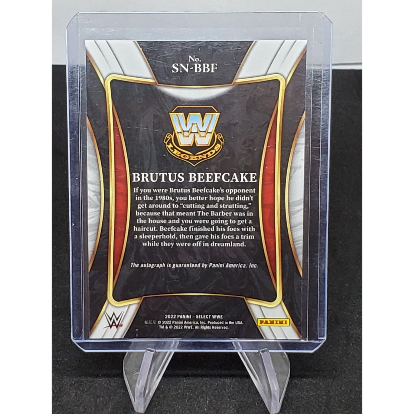 2022 Panini Select WWE - #SN-BBF Brutus "The Barber" Beefcake Auto