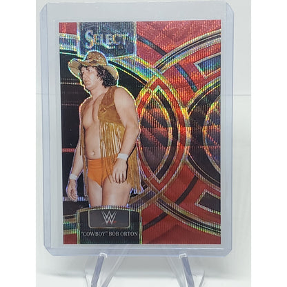 Cowboy Bob Orton 2024 Panini Select WWE PREMIER LEVEL red WAVE PRIZM #185 /99