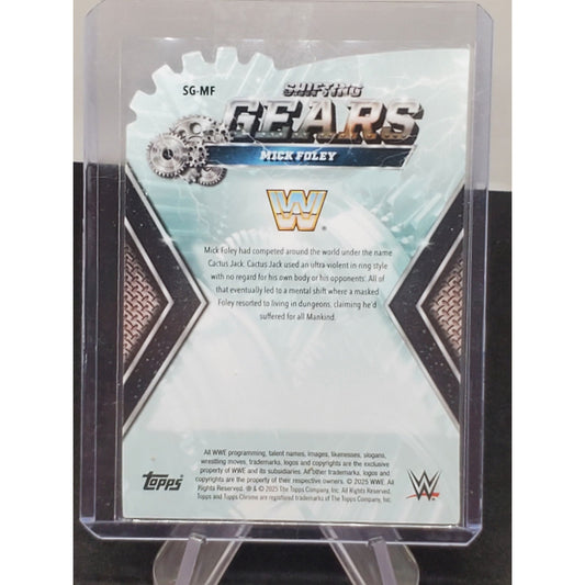 2025 Topps Chrome WWE Shifting Gears Die-Cut Refractor SG-MF Mick Foley – Legend