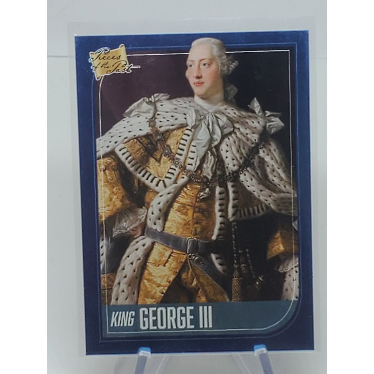2021 Super Products Pieces of the Past King George III Blue Refractor Card
