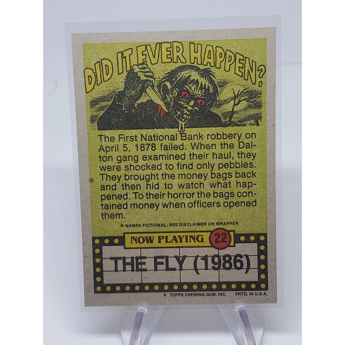Jb4c Topps Fright Flicks 1988 #22 The Fly Movie