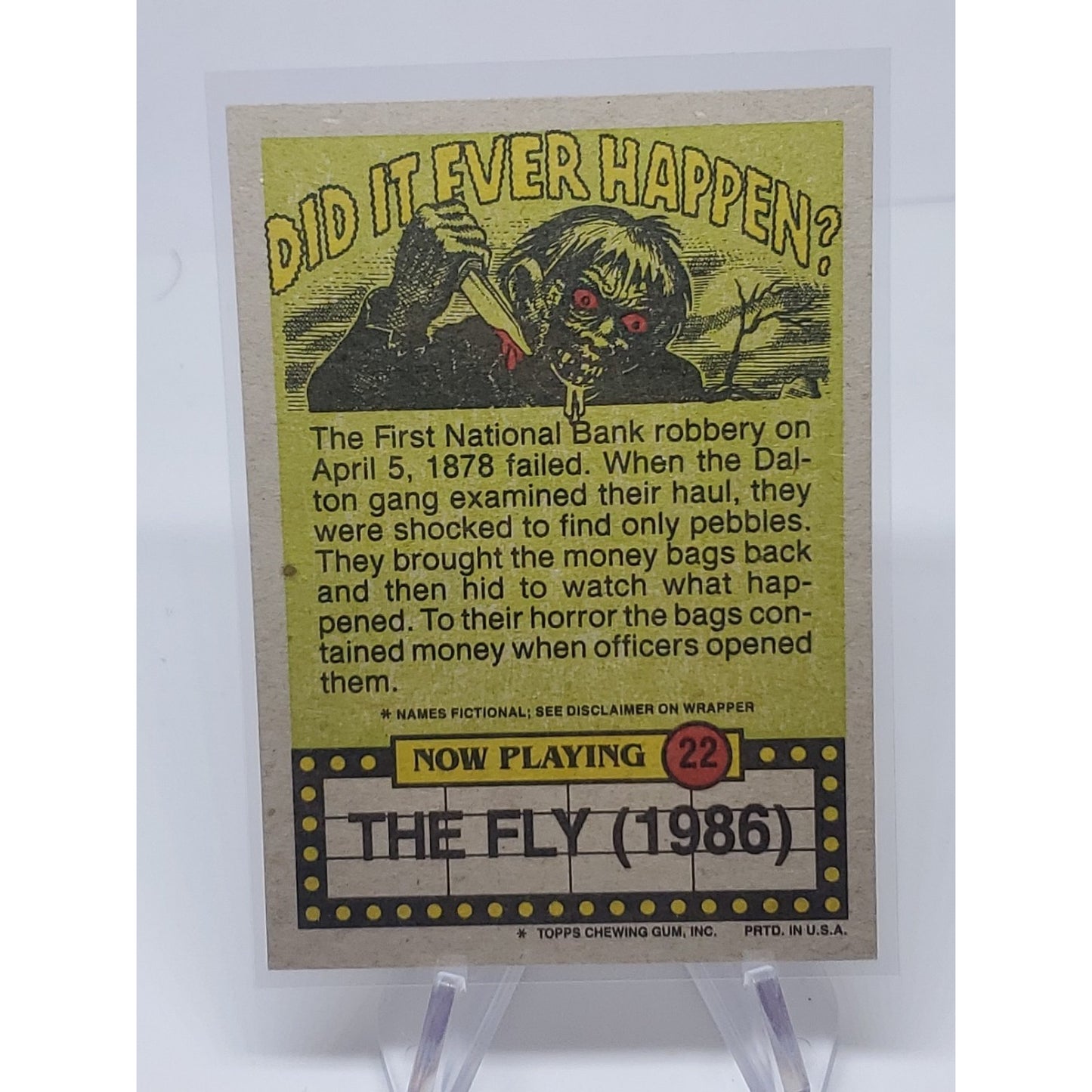 Jb4c Topps Fright Flicks 1988 #22 The Fly Movie