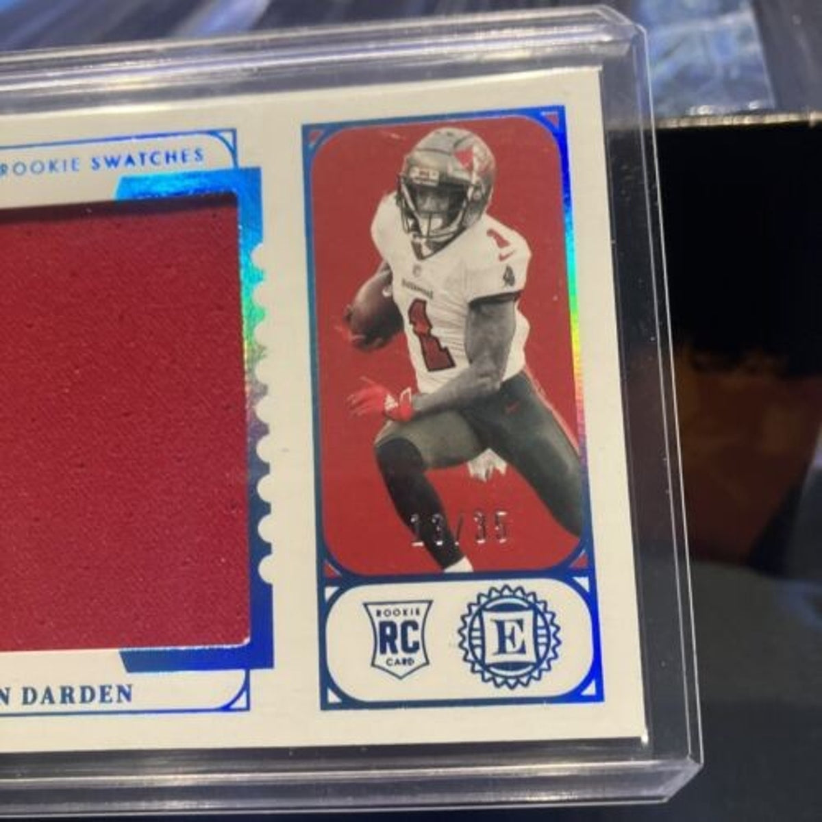 2021 Panini Encased Jaelon Darden Patch Swatch 13/35 - Pack Fresh New Rookie RC
