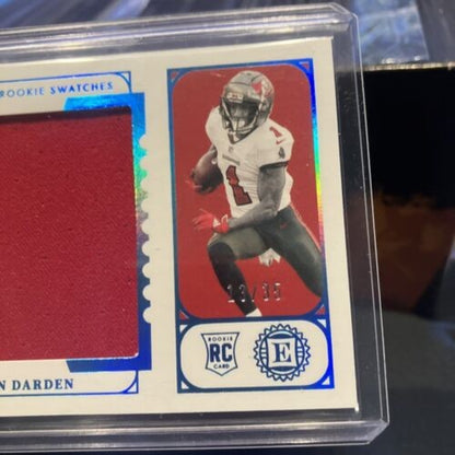 2021 Panini Encased Jaelon Darden Patch Swatch 13/35 - Pack Fresh New Rookie RC