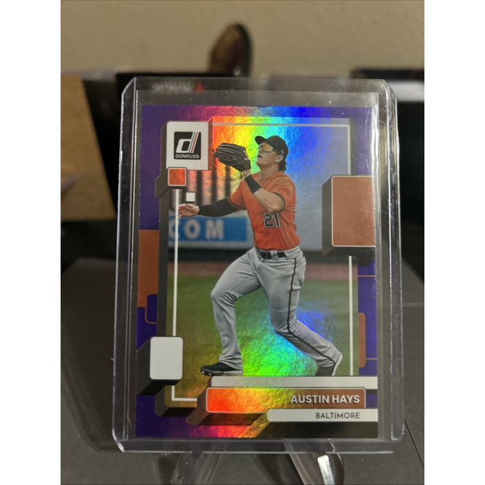 AUSTIN HAYS 2022 Panini Donruss #105 Holo Purple Parallel / Pack Fresh New