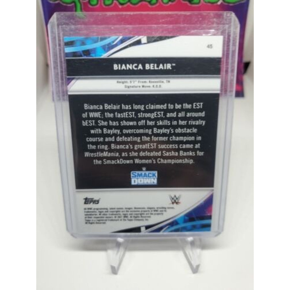 Bianca Belair 2021 Topps Wwe Finest Blue Refractor #/150