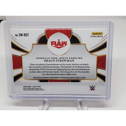 Braun Strowman 2024 Panini Select WWE Selective Swatches Relic Patch Silver
