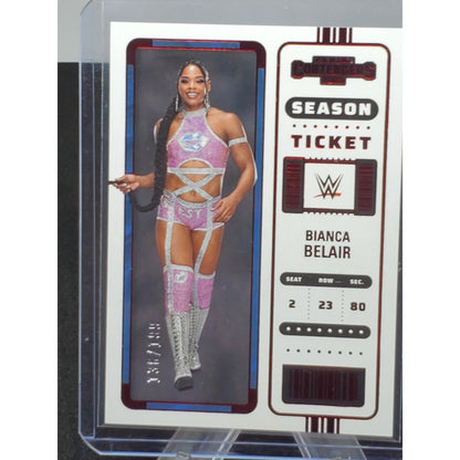 2023 Chronicles WWE Bianca Belair Contenders Season Ticket #109 Red /199
