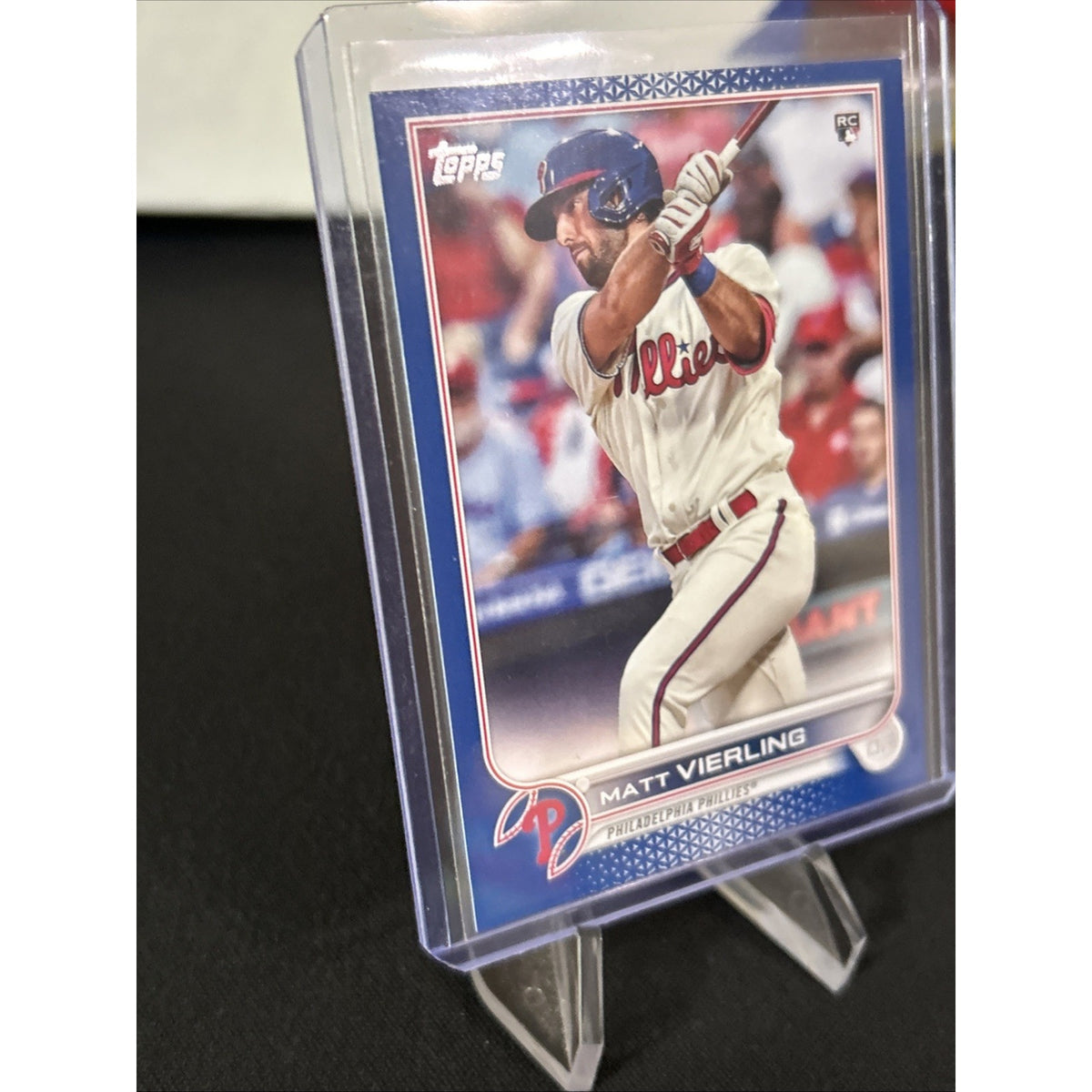 MATT VIERLING 2022 TOPPS BASEBALL SERIES 1 BLUE BORDER PARALLEL RC #316 B-16
