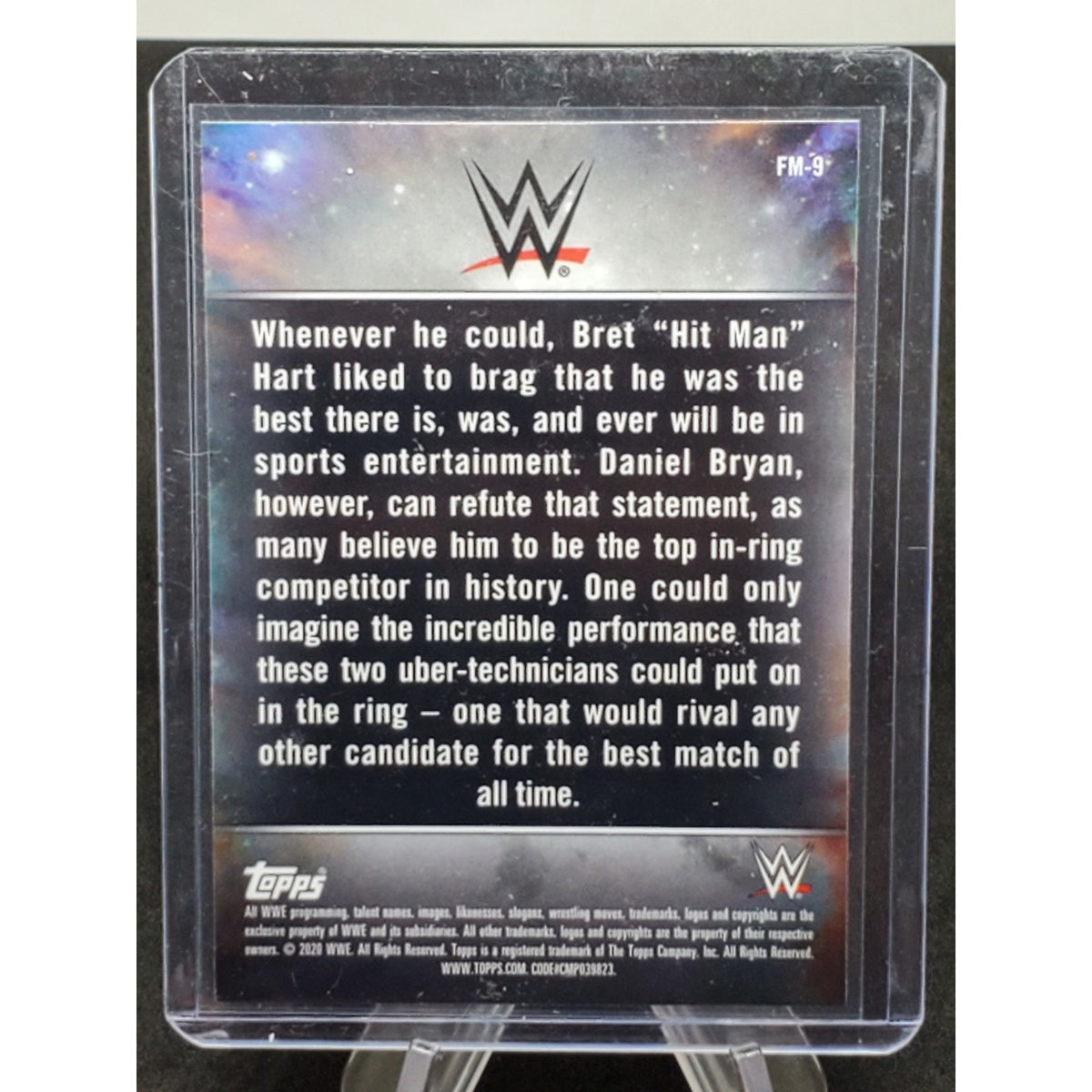 Bret Hart Vs Daniel Bryan WWE Fantasy Matches Card (2020)