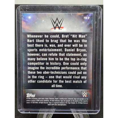 Bret Hart Vs Daniel Bryan WWE Fantasy Matches Card (2020)