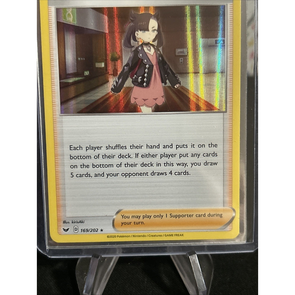 Marnie Trainer Supporter foil #56/73 Pokemon 2020 Card - Top Loaded - Pack Fresh