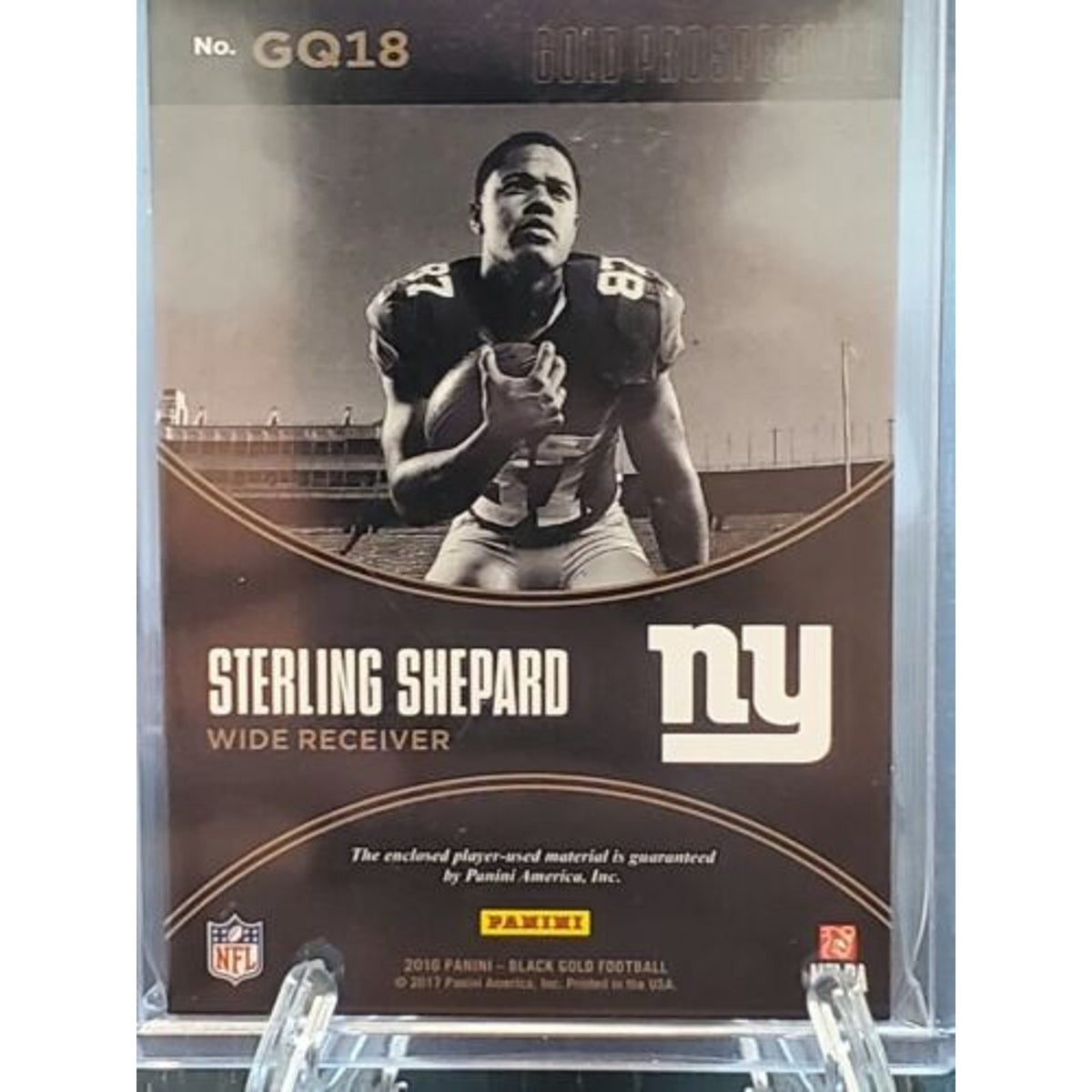 Black Gold Gold Prospecting Quad Materials 2016 #18 Sterling Shepard/249
