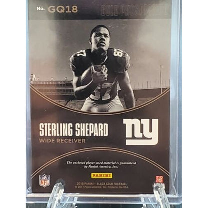 Black Gold Gold Prospecting Quad Materials 2016 #18 Sterling Shepard/249