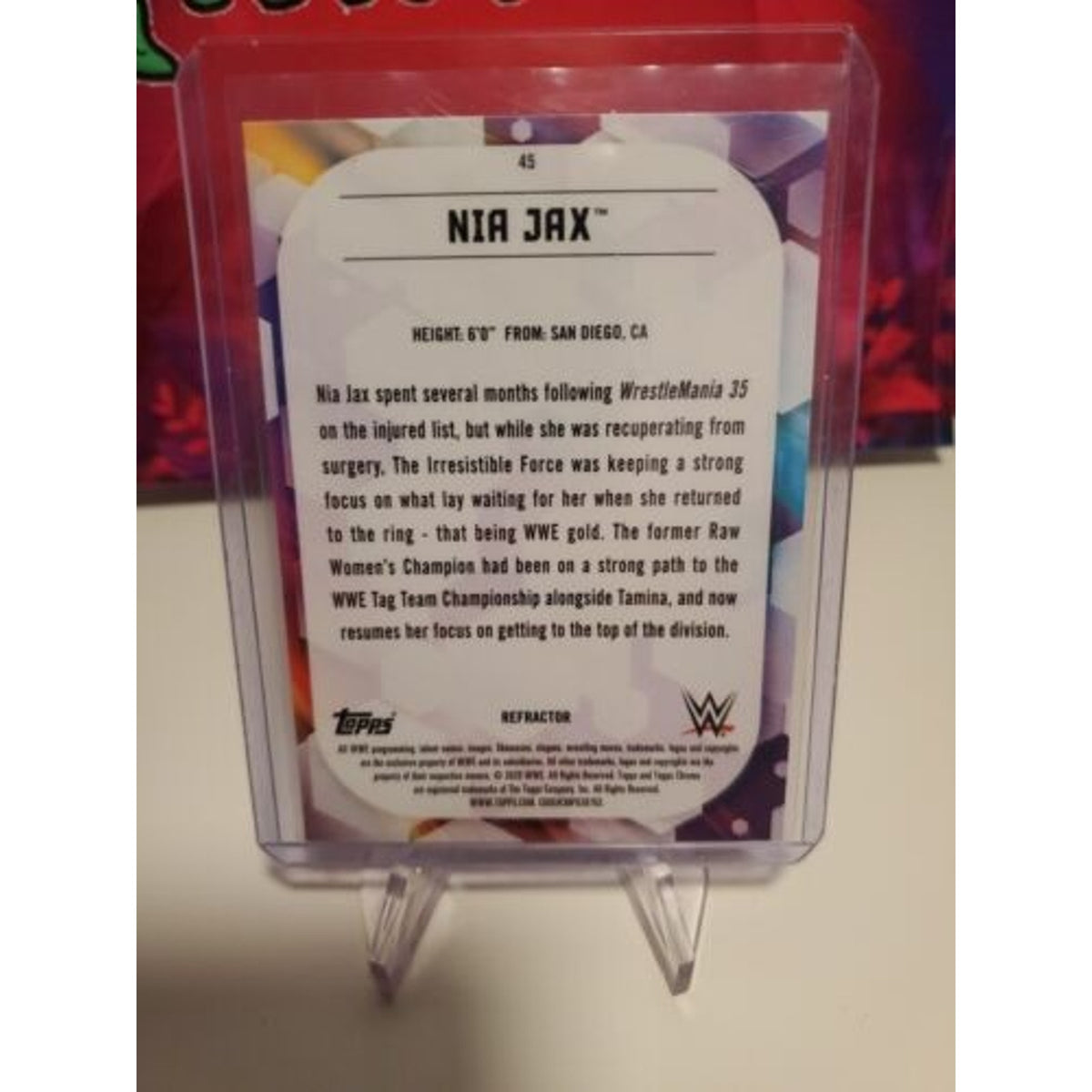 2021 Topps Chrome refractor WWE Nia Jax #34