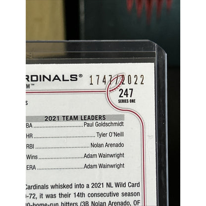 2022 Topps Series 1 - #247 - St. Louis Cardinals Team Card #/2022 - Pack Fresh