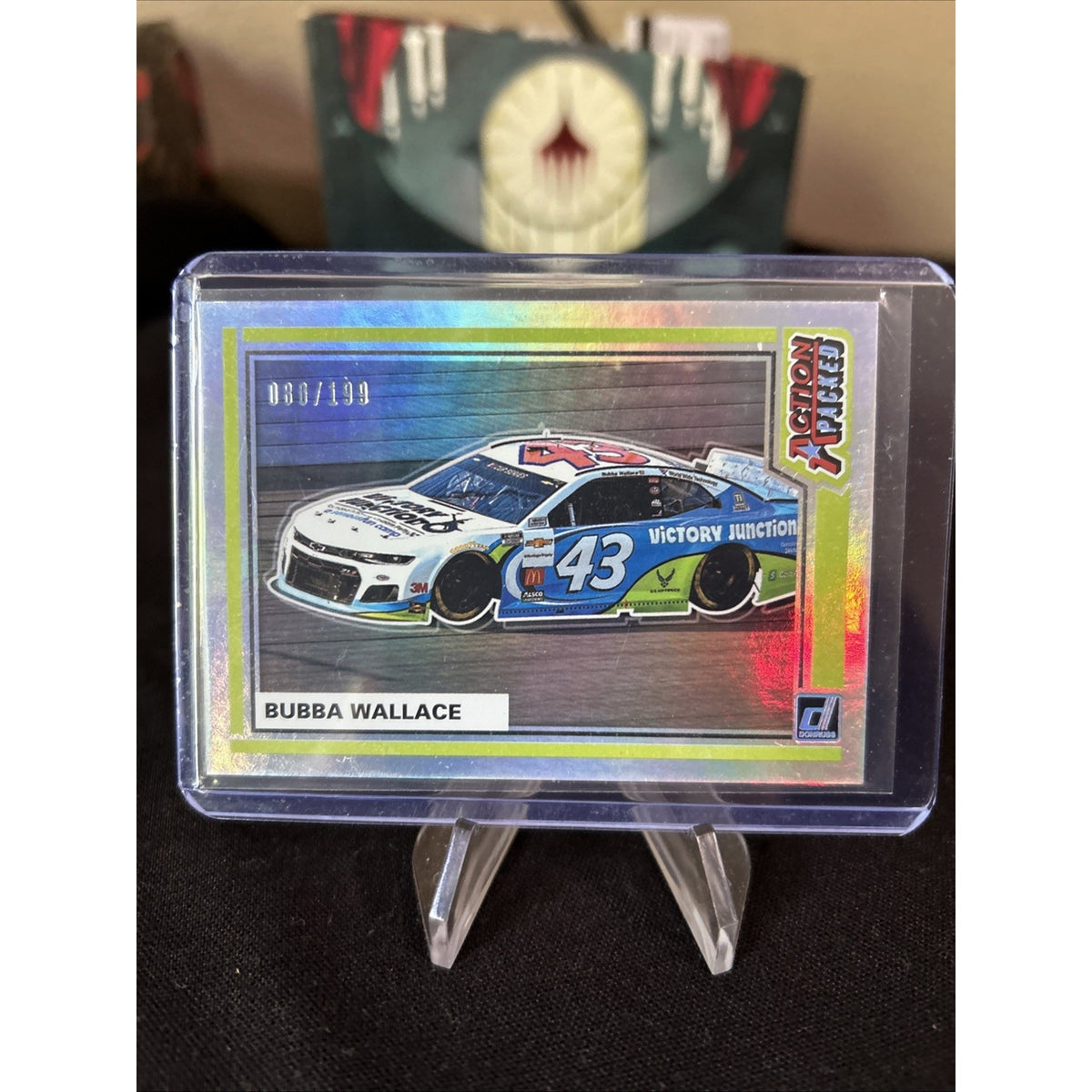 Bubba Wallace 2021 Panini Donruss Racing Action Packed Insert Holographic /199