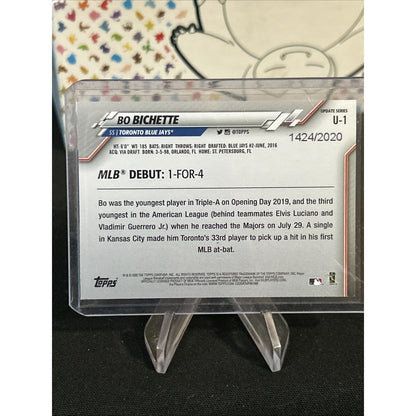 2020 Topps Update Bo Bichette Rookie Debut Grey Jersey #U-1 RC Gold /2020