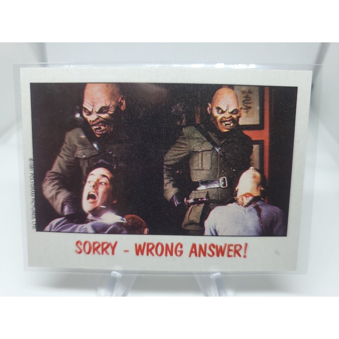 1988 Topps Fright Flicks #26 Sorry - Wrong Answer! Werewolf London