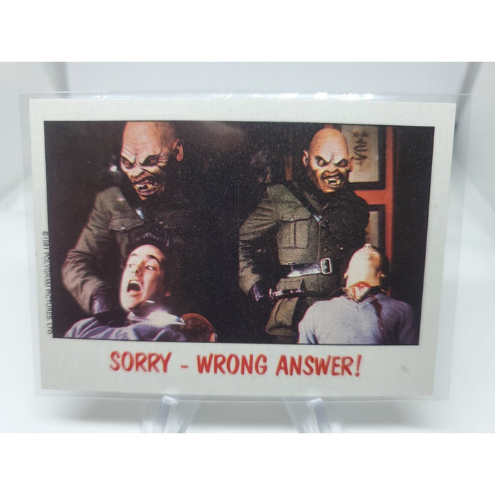 1988 Topps Fright Flicks #26 Sorry - Wrong Answer! Werewolf London