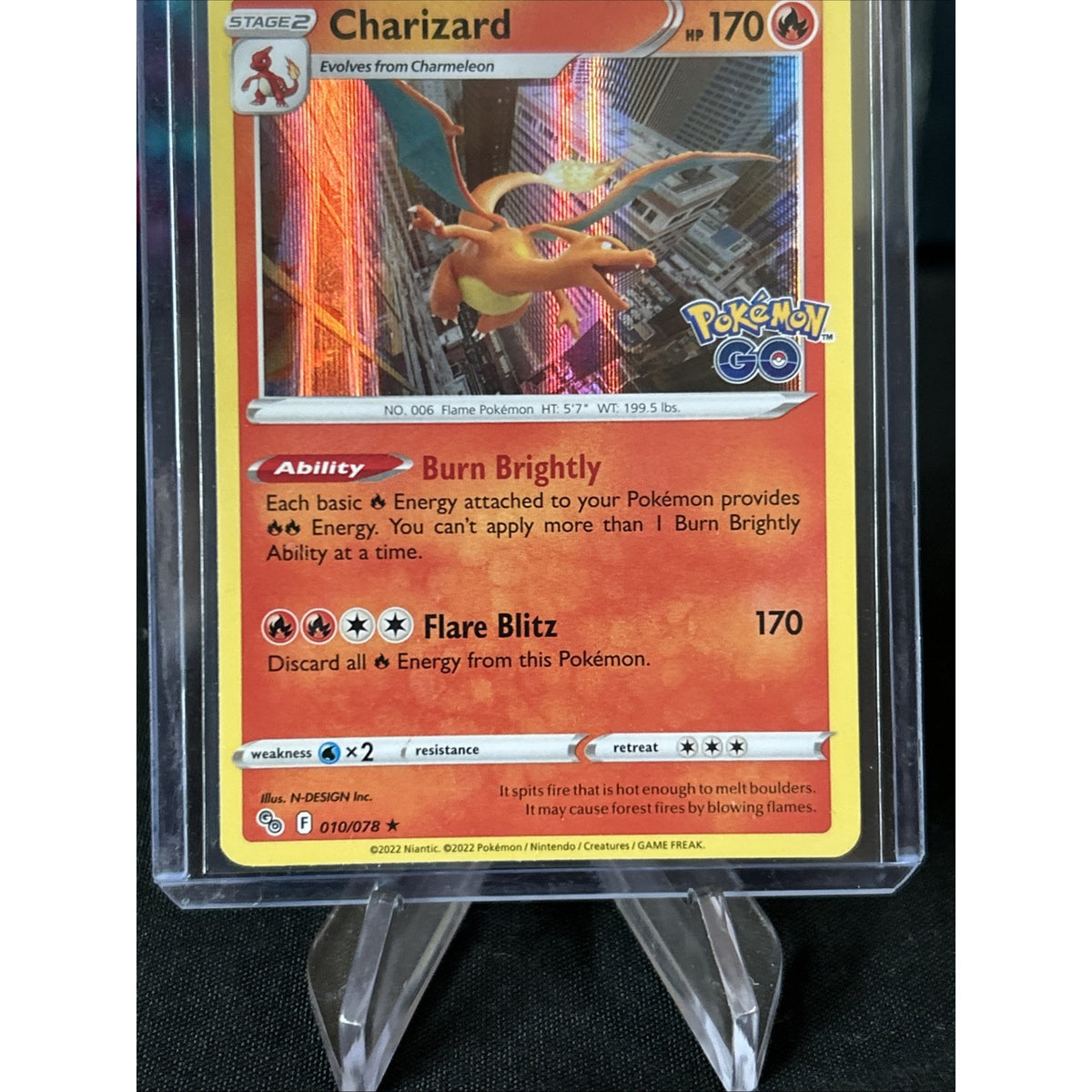 Charizard 010/078 Pokémon GO Holo / Pack Fresh New