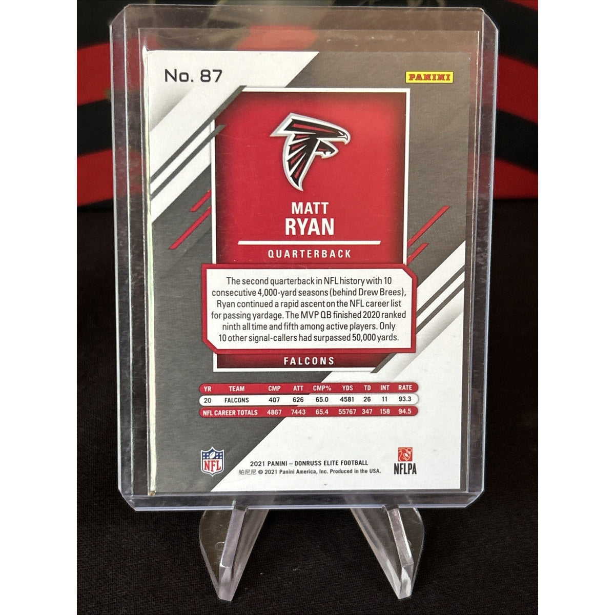 2021 Panini Donruss Elite Red /399 Matt Ryan #87