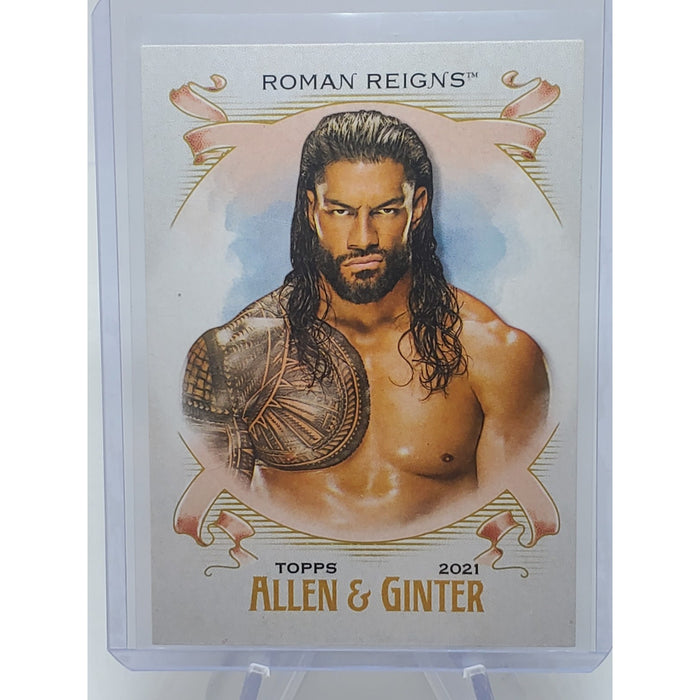 2021 Topps WWE Heritage Wrestling Allen & Ginter #AG-18 Roman Reigns Quantity