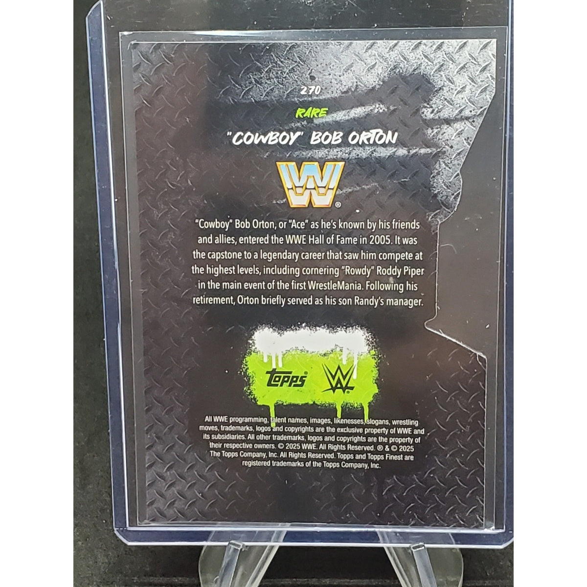 2025 Topps Finest WWE - Rare Bob Orton, Bob Orton #270 Die-Cut Refractor /25