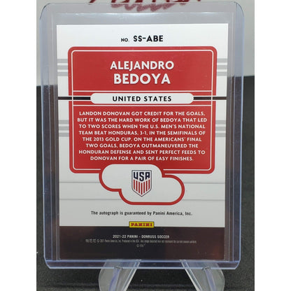 2021-22 Panini Donruss Road to Qatar - Signature Series Alejandro Bedoya #SS-ABE