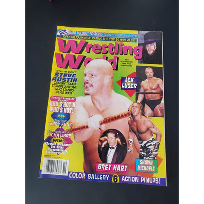 Wrestling World Magazine October 1997 Stone Cold Steve Austin Bret Hart Luger