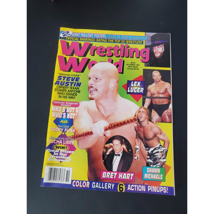 Wrestling World Magazine October 1997 Stone Cold Steve Austin Bret Hart Luger