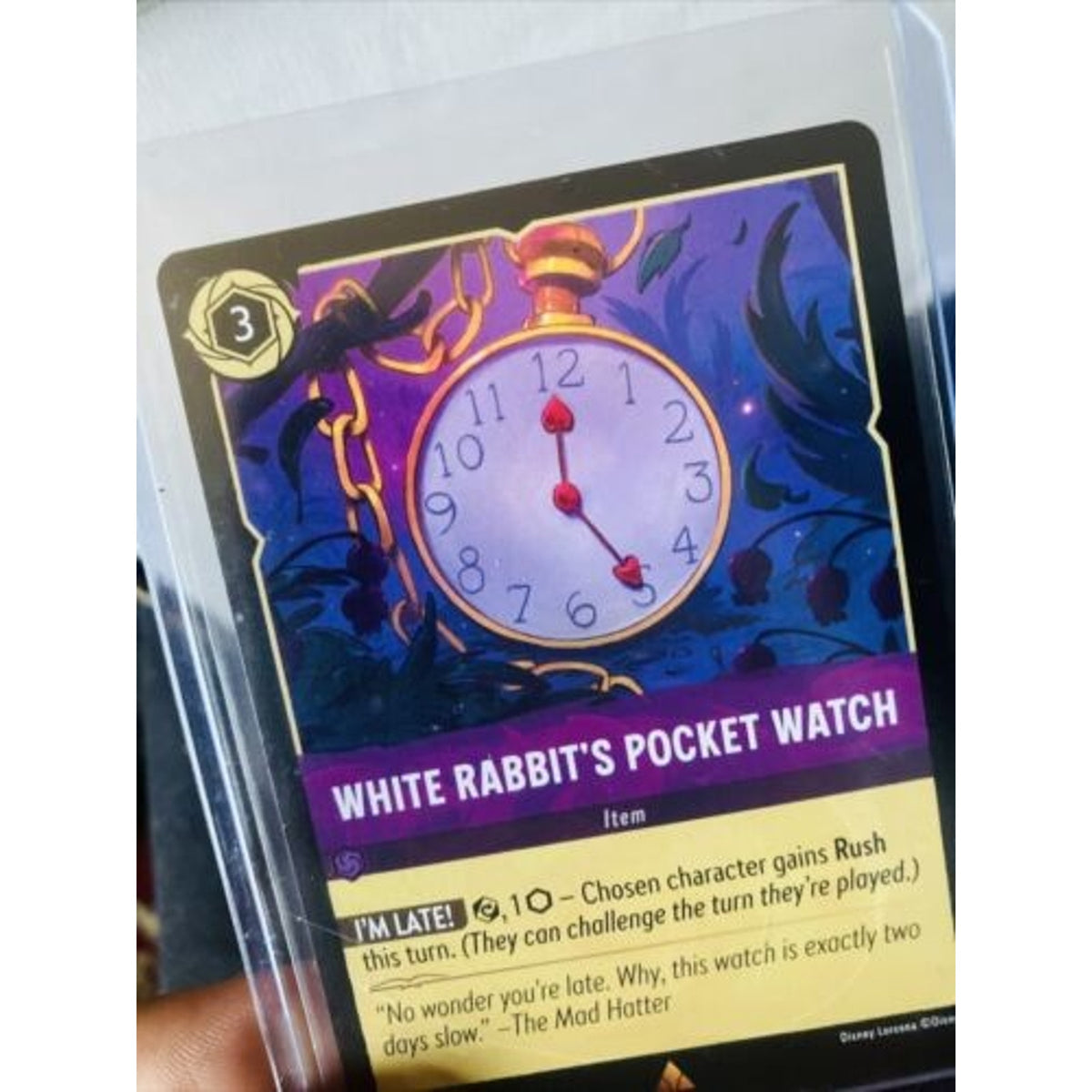 Disney Lorcana - White Rabbit’s Pocket Watch RARE Non Foil 68/204 - Pack Fresh